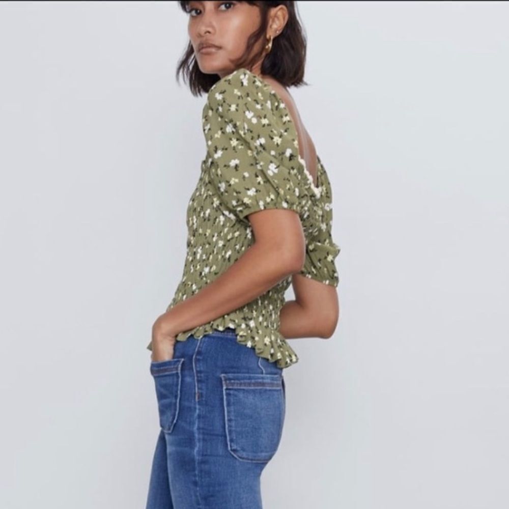 ZARA PRINT CROP TOP - Picture 5 of 8